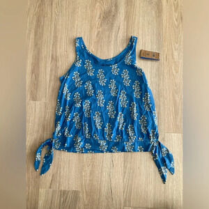 NWT Patagonia Girls Kamala Tank Daisy Daze: Joya Blue - Size XL (14)